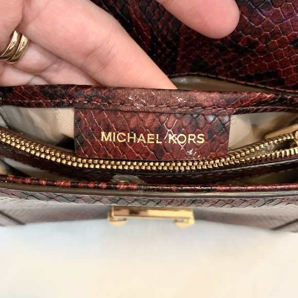 MICHAEL KORS Whitney Small snake skin Leather Shoulder Bag - Picture 8 of 16